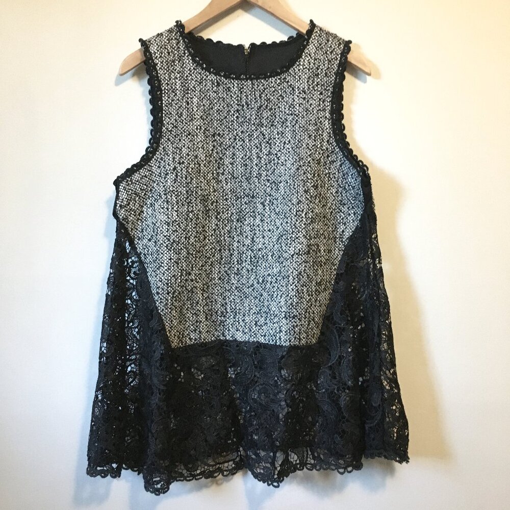 Handmade Lace and Wool Sleeveless Whimsigoth A-Line Tank Top